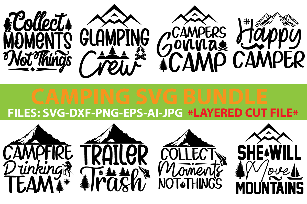 Camping svg bundle - Buy t-shirt designs