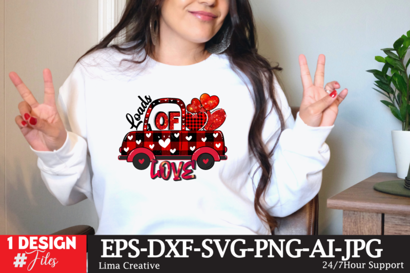 Loads Of Love Sublimation PNG T-shirt Design, Valentine T-shirt Design, Valentine Sublimation Designvalentine,valentine svg,valentine svg free,valentine tshirt bundle,valentines,valentines day,free valentine svg,valentines day svg,diy valentine,valentine day,valentine shirt,paper valentine,valentines svg,valentine t shirt,cat