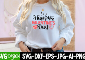 Happy Valentine’s Day T-Shirt Design, Happy Valentine’s Day SVG Cut FIle, Valentine Cutie T-Shirt Design, Valentine Cutie SVG Cut File, Valentine svg, Kids Valentine svg Bundle, Valentine’s Day svg, Love