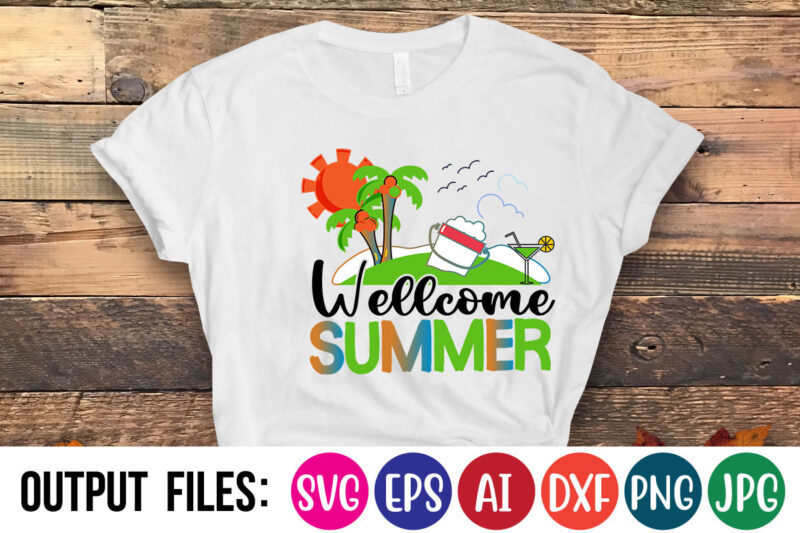 WELLCOME SUMMER Vector t-shirt design