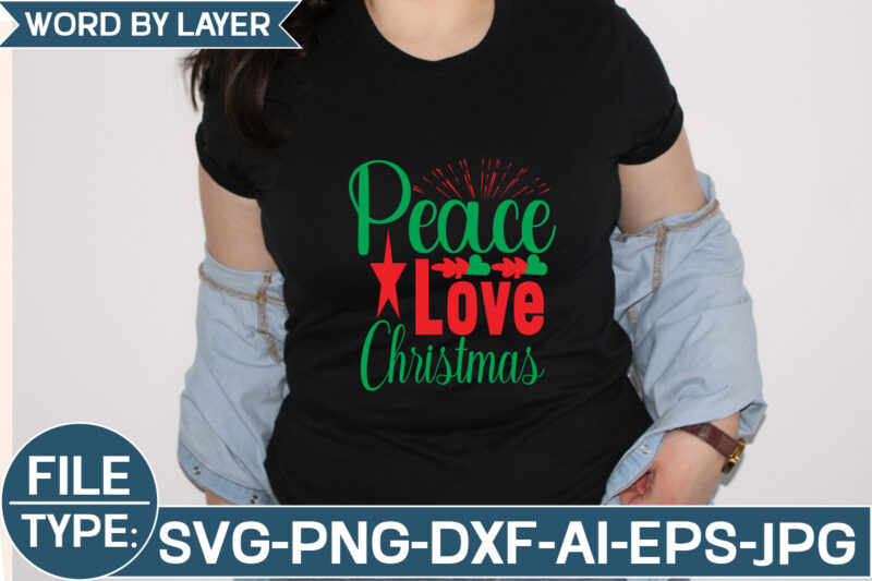 Peace Love Christmas SVG Cut File