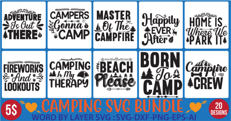 Camping svg bundle