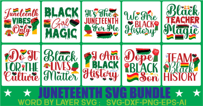 Juneteenth Svg bundle, Black History Svg, Black Flag Pride Svg, Juneteenth Black Americans Independence 1865 Svg, Freedom Justice Svg, Black History PNG, Black Power PNG , Black History, Juneteenth Black