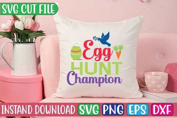 Egg Hunt Champion SVG Cut File