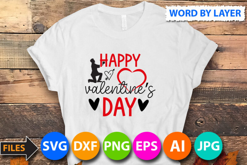 happy Valentine's Day T-Shirt Design, happy Valentine's Day SVG Cut File, Valentine svg, Kids Valentine svg Bundle, Valentine's Day svg, Love svg, Heart svg, Be mine svg, My first valentine's