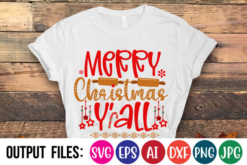 Merry Christmas y all Vector t-shirt design