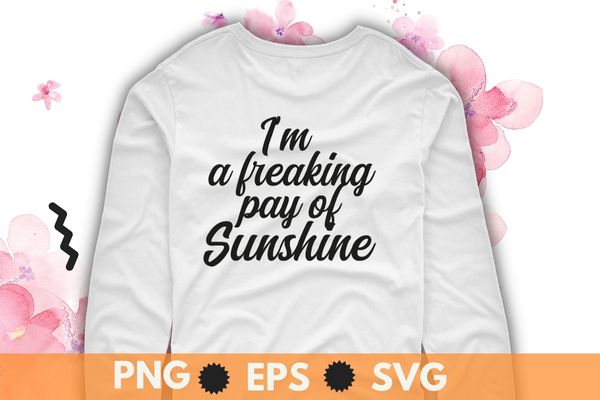 I’m a Freaking Ray of Sunshine Sarcastic T-shirt design svg, I’m a Freaking Ray of Sunshine, sarcastic humor