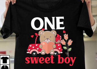 One Sweet Boy T-Shirt Design, One Sweet Boy SVG Cut File, Do All Things With Love T-Shirt Design, Do All Things With Love SVG Cut File, Valentine T-Shirt Design Bundle