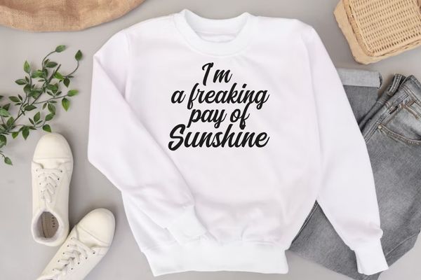 I’m a freaking ray of sunshine sarcastic t-shirt design svg, i’m a freaking ray of sunshine, sarcastic humor