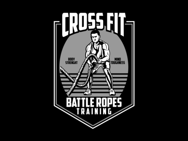 Battle ropes training t shirt template