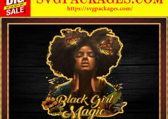 https://svgpackages.com Black Girl Magic png, Black Girl Art, Black Women, Black Pride, Afro Girls, Afro Women, Black Beauty, Black Melanin, Digital Downloads 854687614