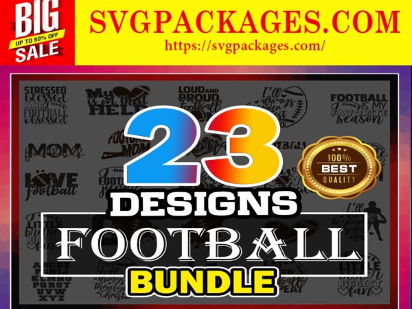 Https://svgpackages.com football svg bundle, love football svg cut files, football mom svg, football is my favorite season clipart, commercial use, instant download 802337260 graphic t shirt