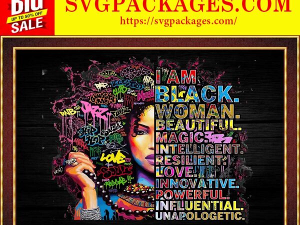 Https://svgpackages.com i am black women png, black girl magic, black queen, black pride, afro hair clipart, afro women, sublimation designs, digital downloads 872748050