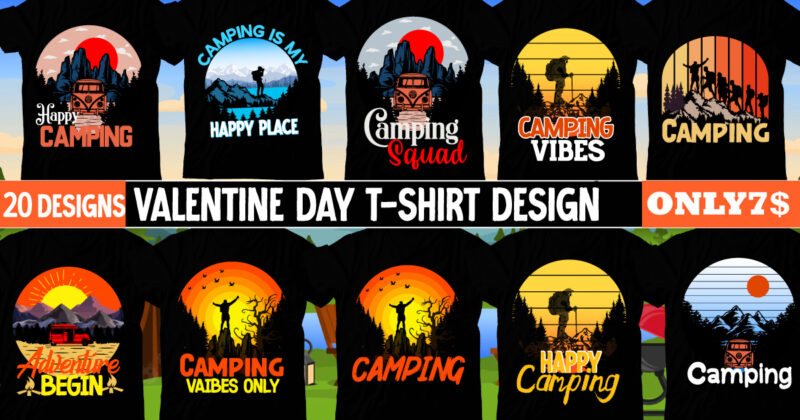 Camping T-shirtt Design Bundle ,Camping Crew T-Shirt Design , Camping Crew T-Shirt Design Vector , camping T-shirt Desig,Happy Camper Shirt, Happy Camper Tshirt, Happy Camper Gift, Camping Shirt, Camping Tshirt,