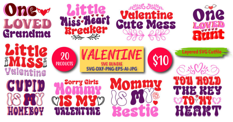 VALENTINE RETRO SVG BUNDLE,valentine, valentine svg, valentine day svg, valentine svg, valentine heart svg, svg files, xoxo svg, gnome svg, heart svg, valentines quotes svg, best, diy crafts, cupid svg,