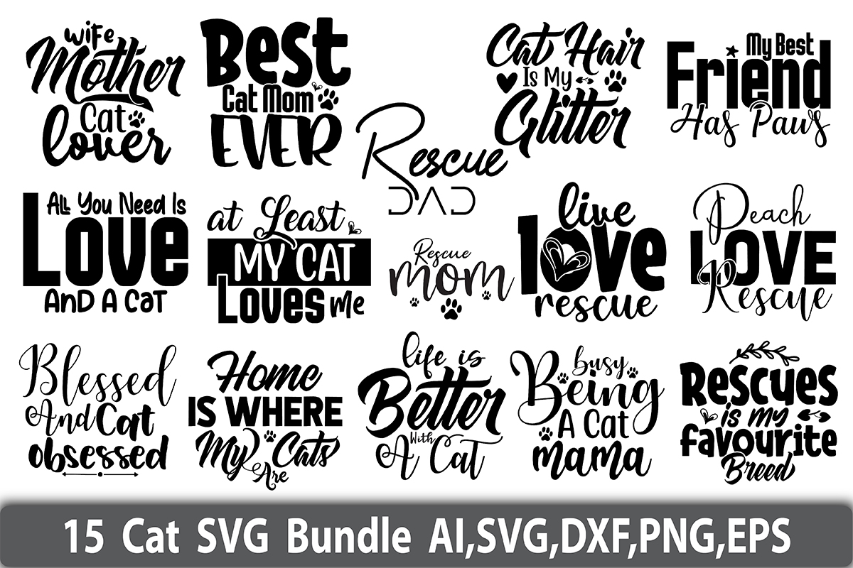 Cat Svg Bundle - Buy t-shirt designs