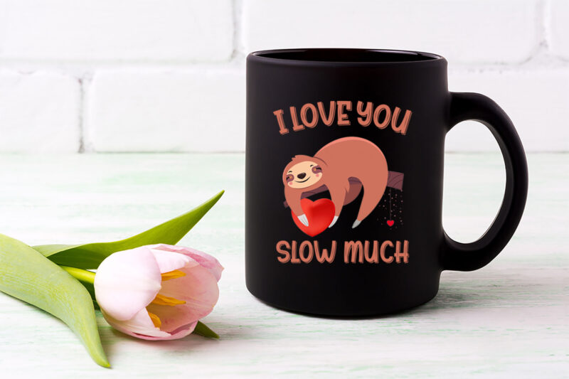 Cute Lazy Sloth Holding Heart Love Funny Valentines Day NL