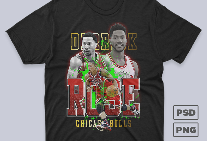 derrick rose t shirt design