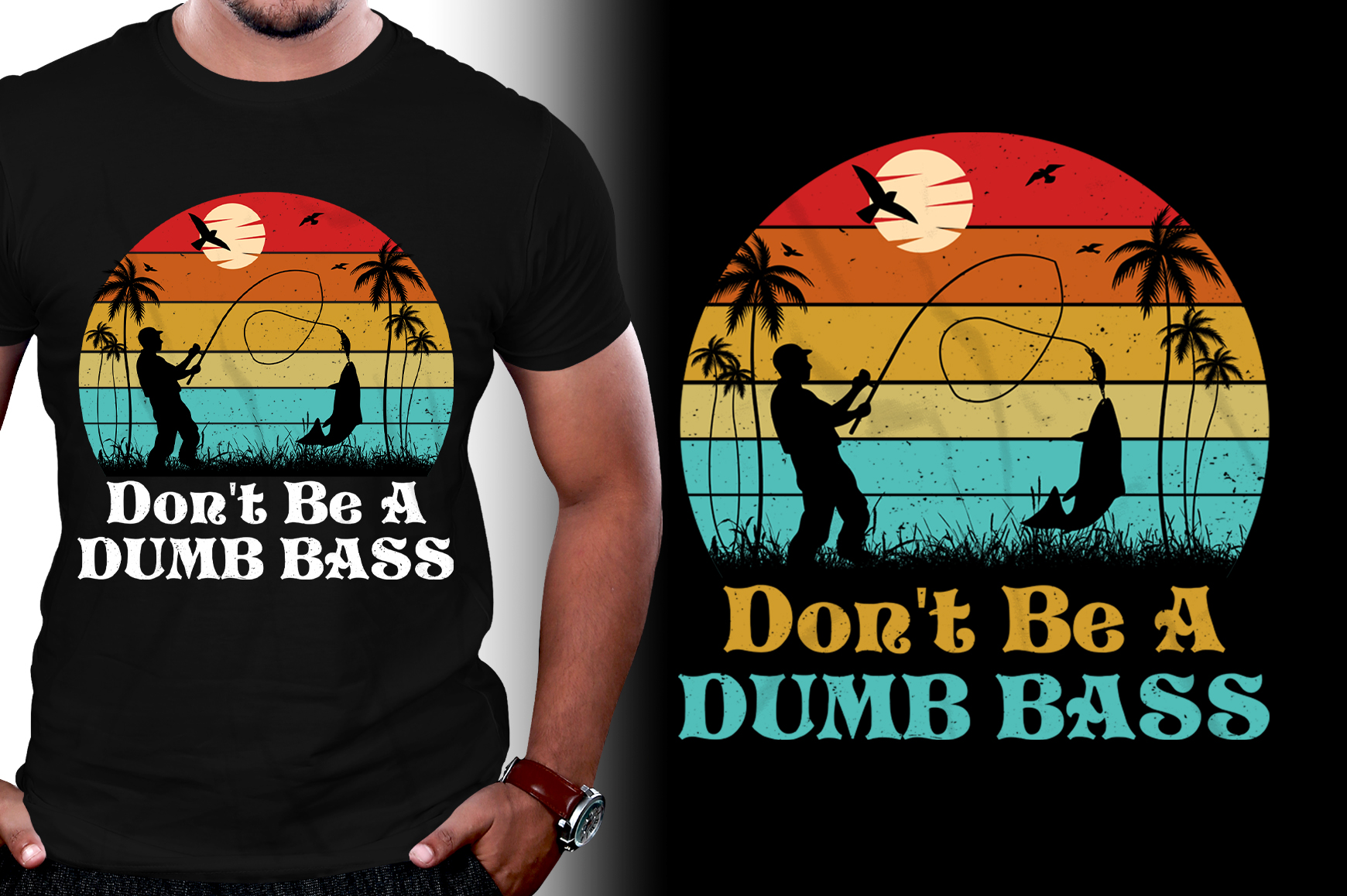 Big Bass Fishing T-shirt Graphic by TrueVector · Creative Fabrica