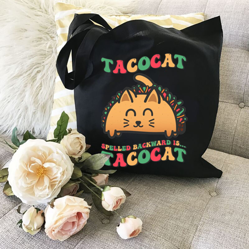 Funny Tacocat Spelled Backward Is Tacocat Cute Retro Groovy NL