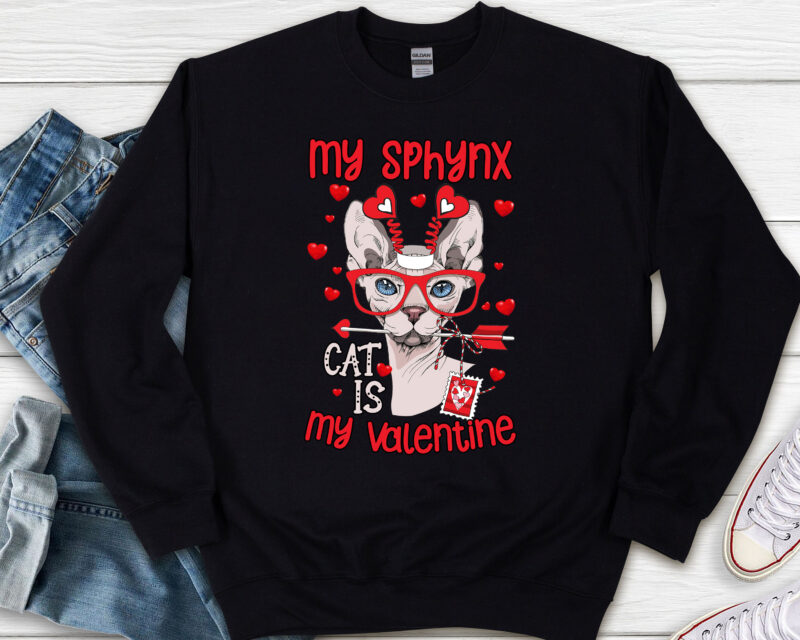 Funny Valentines My Sphynx Cat Is My Valentine Cute Cat Lovers NL