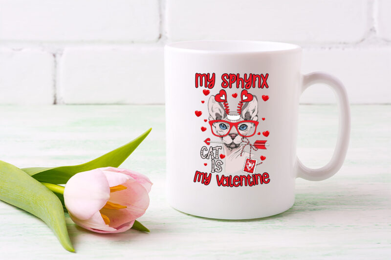 Funny Valentines My Sphynx Cat Is My Valentine Cute Cat Lovers NL