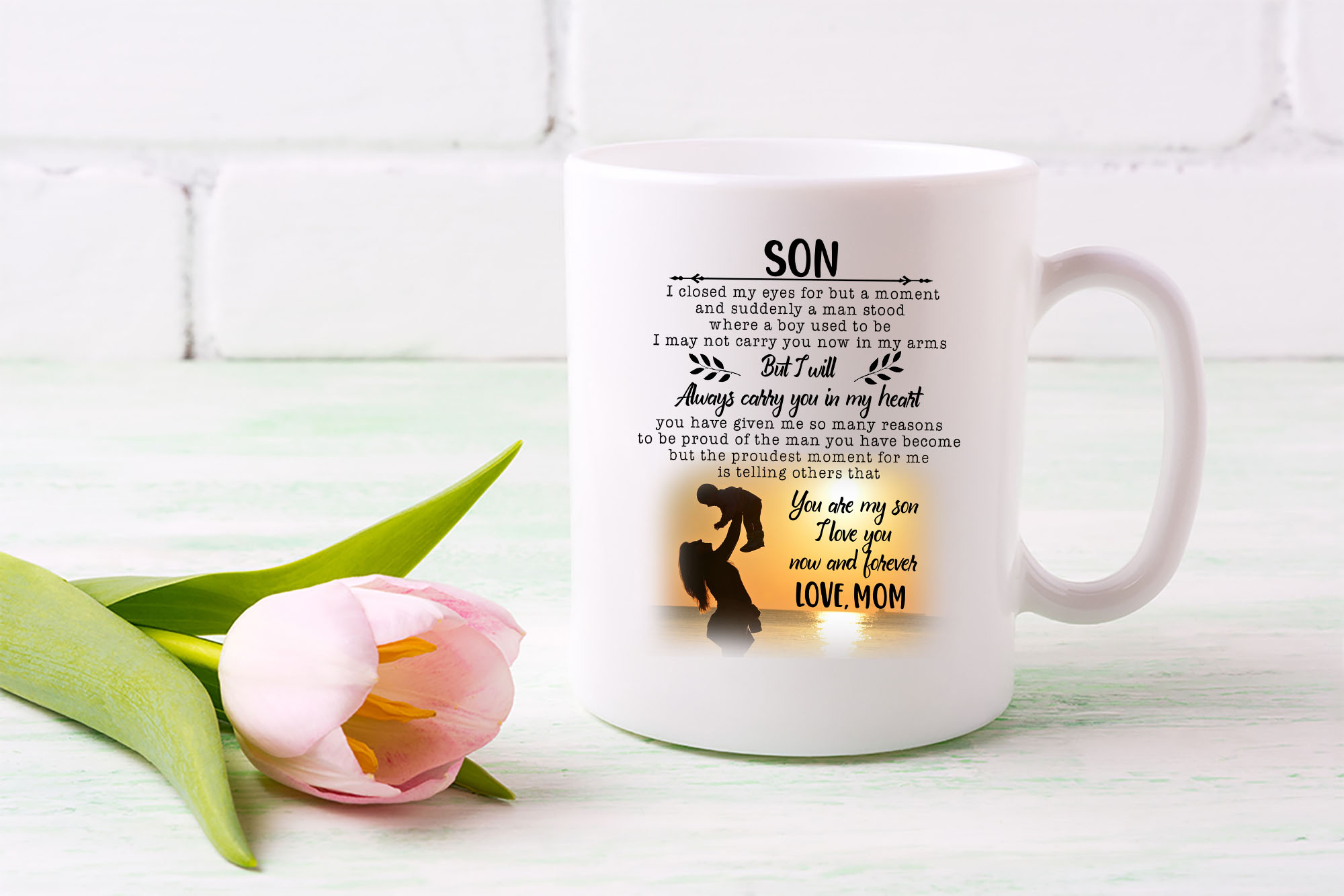 To My Son Coffee Mug From Mom and Dad, Gifts For Son Cup I Will Love You  Forever