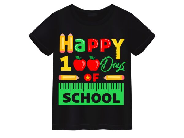 Happy 100th day of school t-shirt design7