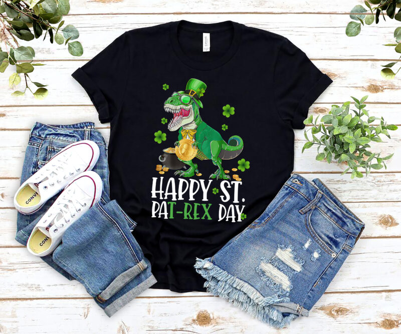 Happy St PaT-Rex Dinosaur Saint Patrick_s Day Patrex Funny Dino NL