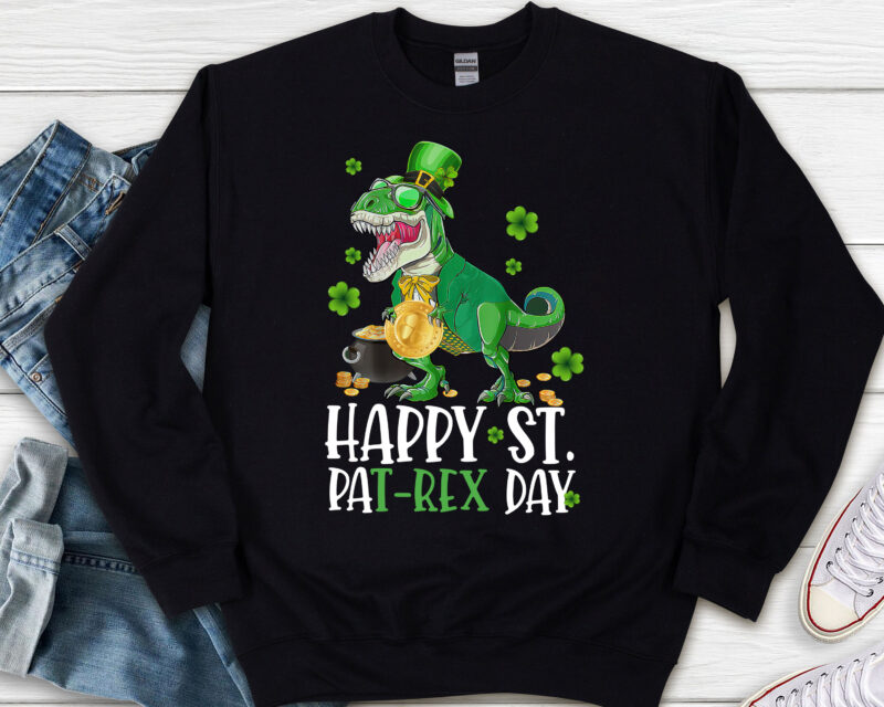 Happy St PaT-Rex Dinosaur Saint Patrick_s Day Patrex Funny Dino NL