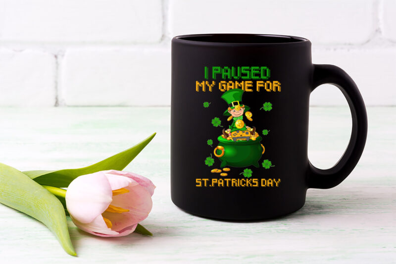 I Paused My Game For St Patricks Day Png, Leprechaun Gamer, Video Game Love, Funny Patricks day PNG File TL