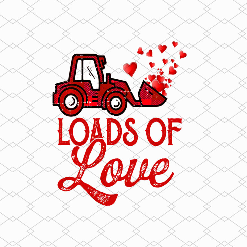 Kids Loads Of Love Tractor Cute Valentines Day Truck Toddler Boys NL