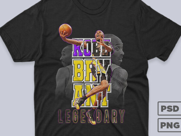 Kobe Bryant Legendary Basketball Bootleg Streetwear T-shirt Design ...