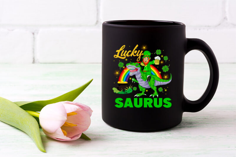 Lucky Saurus Dinosaur T Rex St