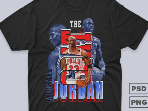 Michael Jordan The Goat Basketball Bootleg Streetwear T-shirt Design ...