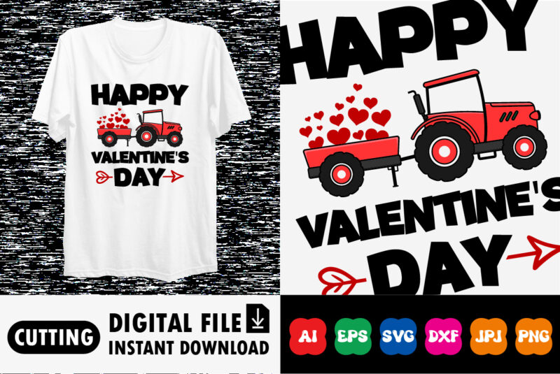 Happy Valentine’s day shirt print template