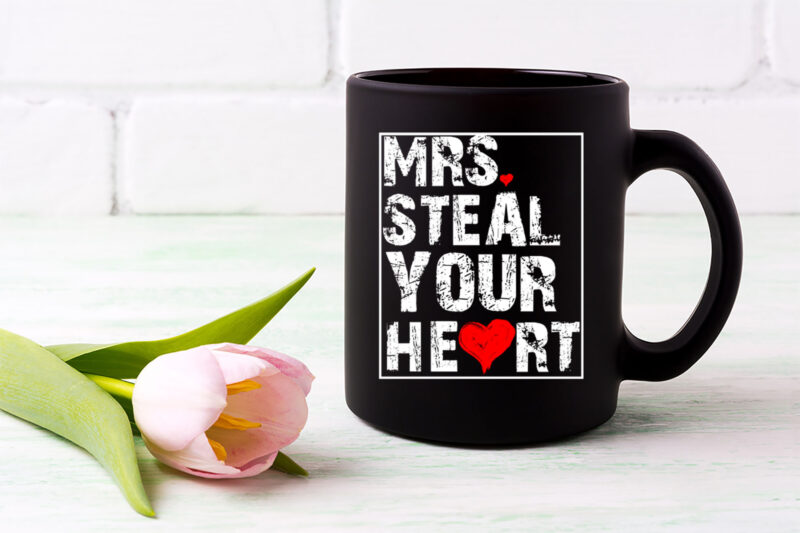 Mrs Steal Your Heart Valentines Day Funny V-Day Boys Kids NL