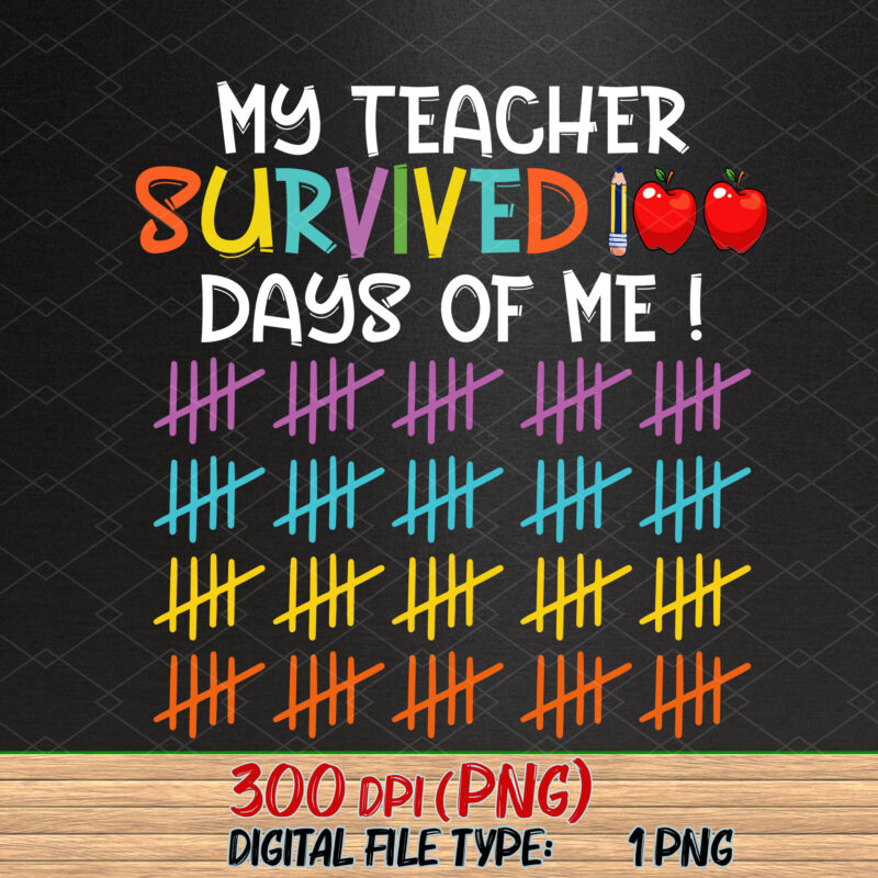 My Teacher Survived 100 Days Of Me Dabbing Unicorn 100th Day NC