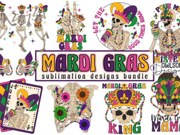 Funny mardi gras sublimation bundle t shirt graphic design