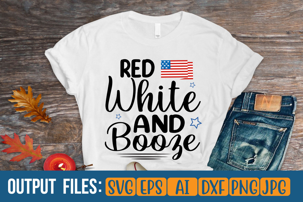 Red White And Booze t-shirt design - Buy t-shirt designs