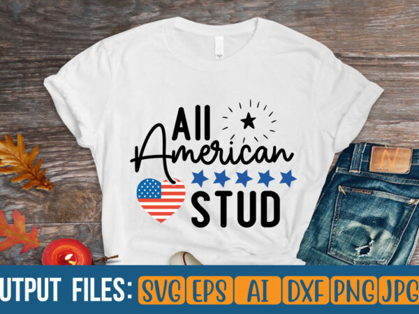 All american stud t-shirt design