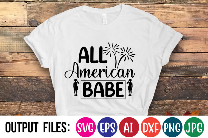 All American babe Vector t-shirt design