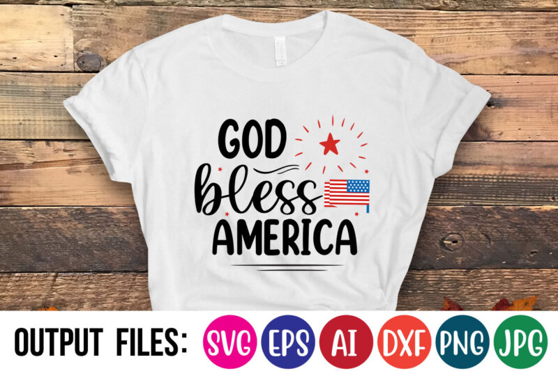 god bless america t-shirt design