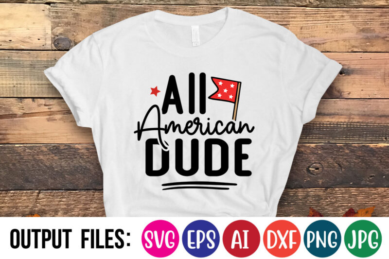 All American Dude Vector t-shirt design