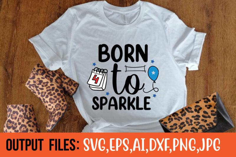 born to sparkle t-shirt design