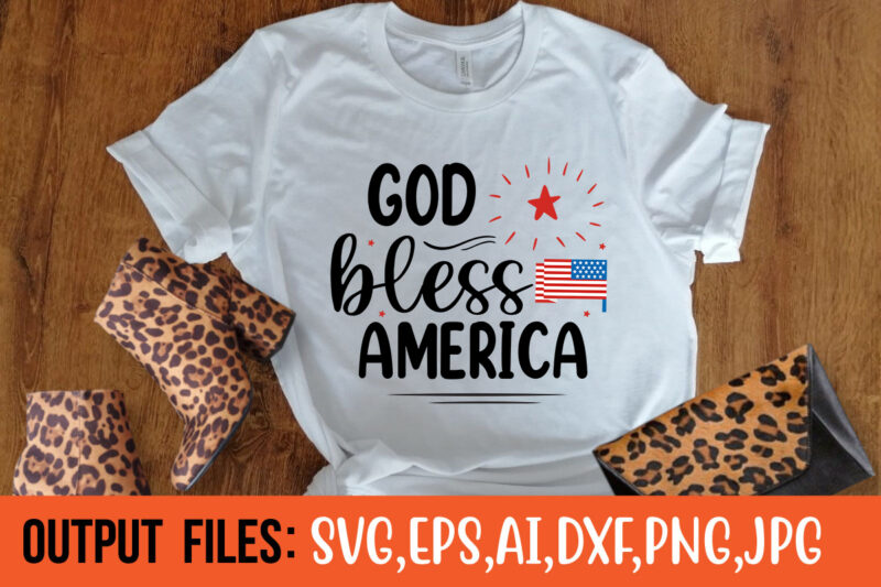 god bless america t-shirt design