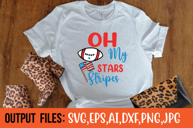 Oh My Stars Stripes T-Shirt Design On Sale