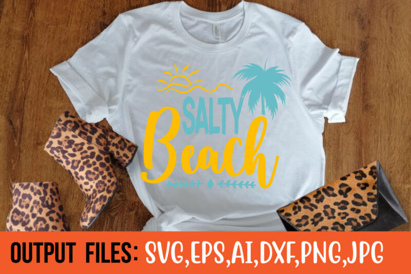 salty beach Vector t-shirt design