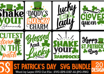 St. Patrick’s Day SVG Bundle, St Patrick’s Day Quotes, Gnome SVG, Rainbow svg, Lucky SVG, St Patricks Day Rainbow, Shamrock,Cut File Cricut ,St. Patrick’s Day SVG Bundle, St Patrick’s Day