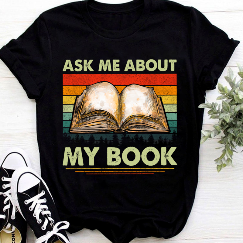 25 Book PNG T-shirt Designs Bundle For Commercial Use Part 3, Book T-shirt, Book png file, Book digital file, Book gift, Book download, Book design